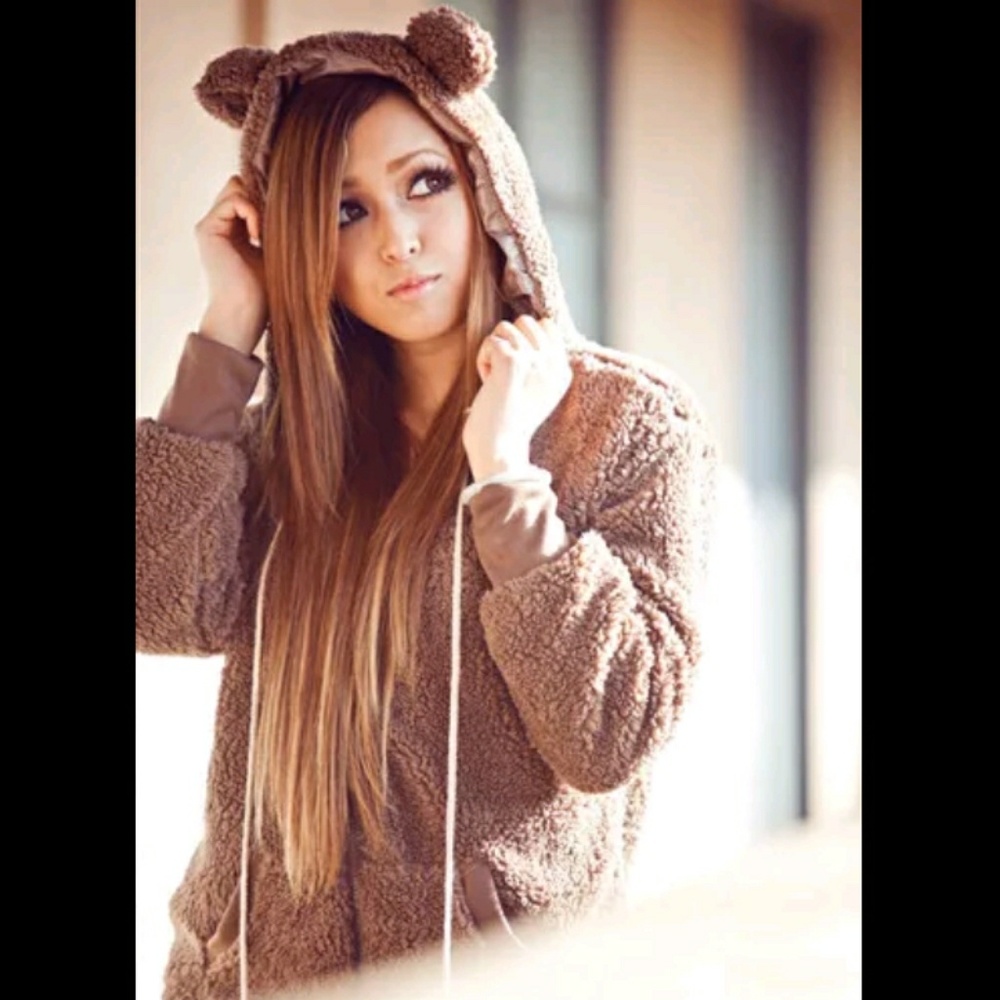 Cozy Brown Teddy Bear Hoodie Jacket